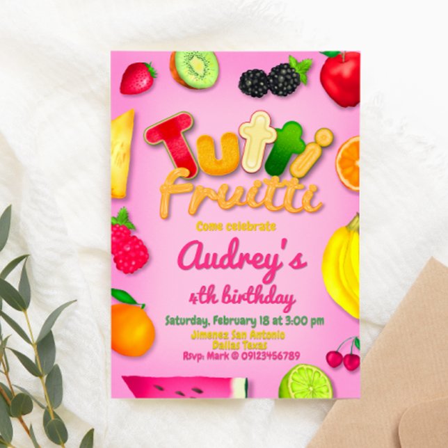 Tutti Fruitti - Fruits Birthday Party Invitation (Creator Uploaded)