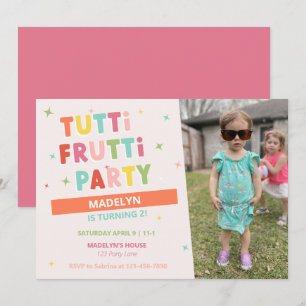 Tutti Frutti Birthday Invitation for Girl