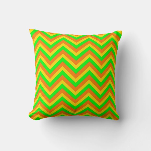 Tutti Frutti Chevron 17-Square Throw Pillow (Front)