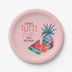 Tutti Frutti Child's Birthday Party Paper Plate