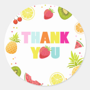 Tutti frutti Envelope seal sticker Thank you tags
