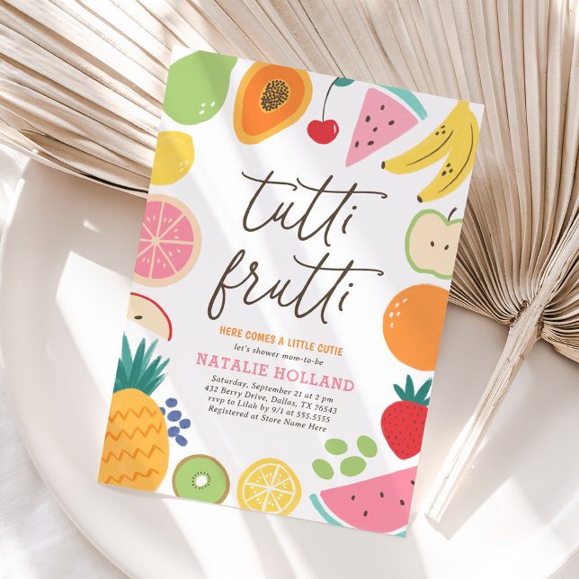 Tutti Frutti Fruit Baby Shower Invitation (Creator Uploaded)