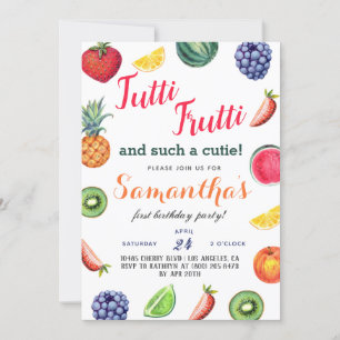 Tutti Frutti Fruit Birthday Invitation