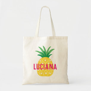 Tutti Frutti Fruit Pineapple Personalised Girls Tote Bag