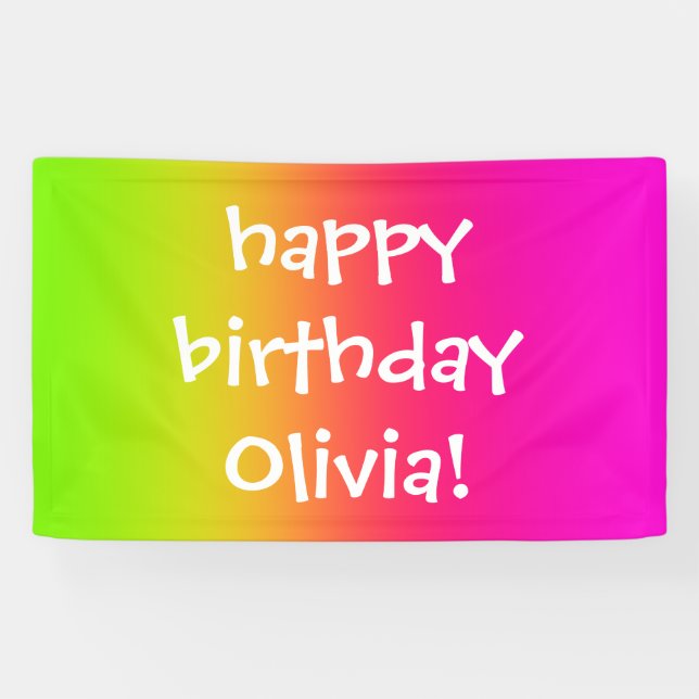 Tutti Frutti Gradient Personalised Banner (Horizontal)