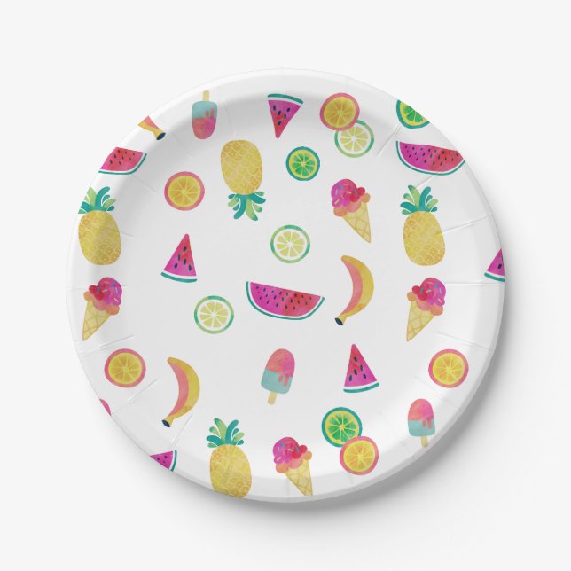 Tutti Frutti Paper Plates (Front)