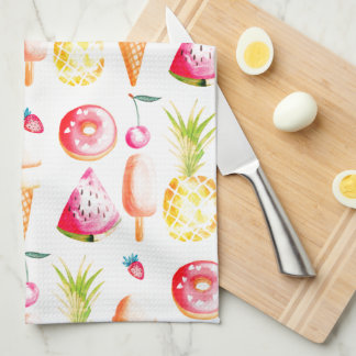 Tutti Frutti Summer Sweets and Treats Tea Towel