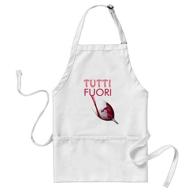 Tutti Fuori Red Wine Glass Spill Standard Apron (Front)