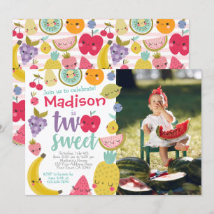 Tuttifrutti 2nd Birthday Invitation