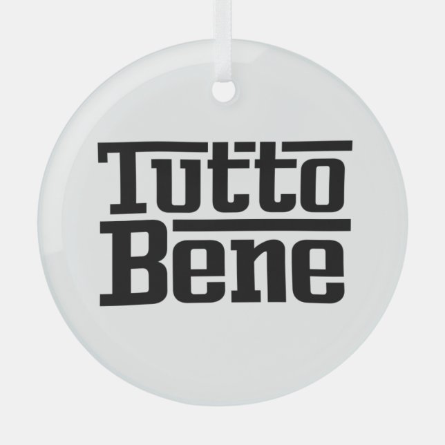 Tutto Bene Glass Tree Decoration (Front)