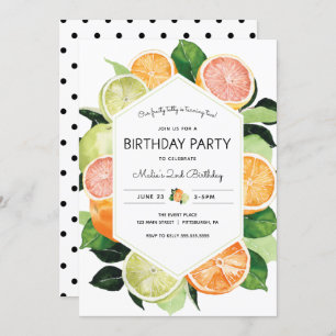 Tutty Fruity Citrus Birthday Invitation