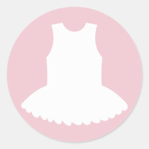 Tutu baby shower stickers for ballerina girl