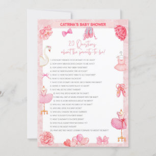 Tutu Ballerina Baby Shower - Editable Name, 5x7 I Invitation