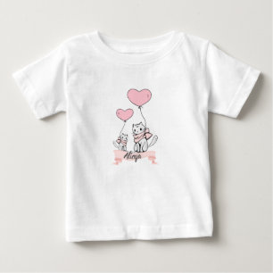 Tutu Chats cœur Baby T-Shirt
