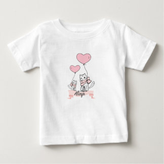 Tutu Chats cœur Baby T-Shirt
