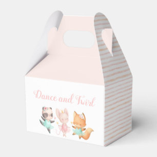 Tutu Cute Animal Ballerina Birthday Party guest Favour Box