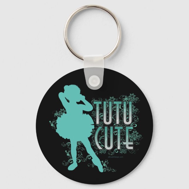 TuTu Cute (Aqua) Key Ring (Front)