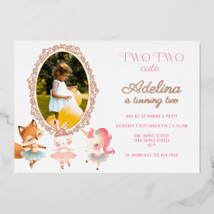 Tutu Cute Ballerina Ballet Animals Birthday Party