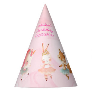 Tutu Cute Ballerina Ballet Animals Birthday Party Party Hat