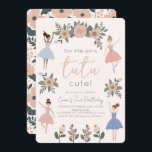 Tutu Cute Ballerina Floral Girl 2nd Birthday Invitation<br><div class="desc">This cute " Our little girl is tutu cute! " girl's 2nd birthday invitation features a blush pink background ballerinas and flowers. The reverse side features a blush pink background with floral patterns. Personalise it for your needs. You can find matching products at my store.</div>