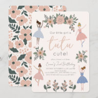 Tutu Cute Ballerina Floral Girl 2nd Birthday