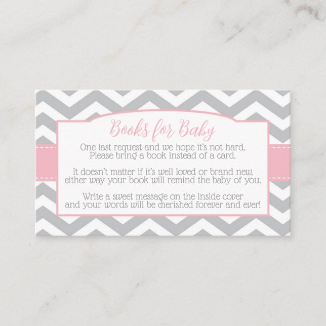 Tutu Cute Ballet Baby Shower Book Request Enclosure Card (Front)