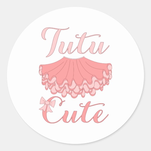 Tutu Cute Ballet Classic Round Sticker (Front)