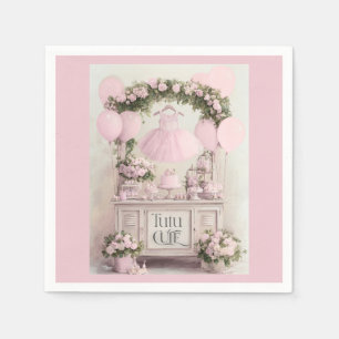Tutu Cute Ballet Pink Ballerina Theme for Girls Napkin