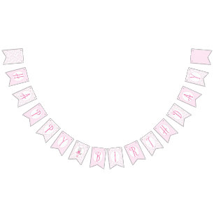 Tutu Cute Bunny "Happy Birthday" Banner