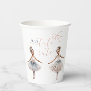 Tutu Cute Elegant Ballerina Watercolor Birthday Paper Cups