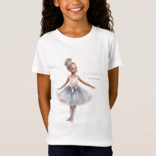 Tutu Cute Elegant Ballerina Watercolor Birthday T-Shirt