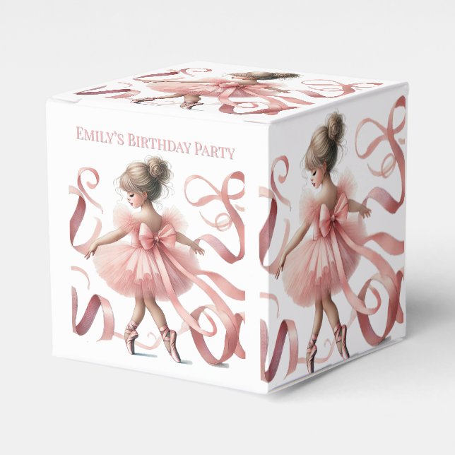 Tutu Cute | Enchanted Ballerina Birthday Party Favour Box (Front Side)