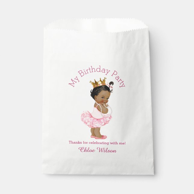 Tutu Cute Ethnic Ballerina Birthday Princess Favour Bags (Front)