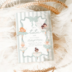 Tutu Cute Girls' 2nd Ballerina Birthday Invitation
