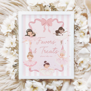 Tutu Cute Girls' 2nd Ballerina Favors & Treats Poster
