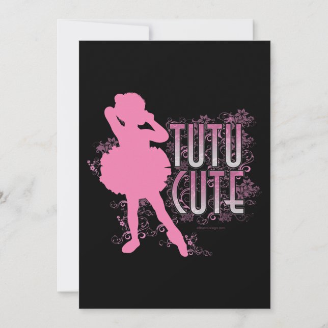 Tutu Cute party or recital invitation (Front)