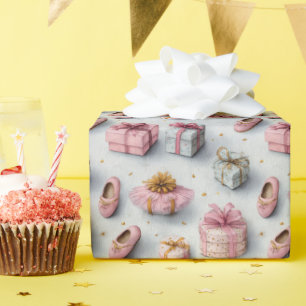 Tutu Cute Pink Ballerina Birthday  Wrapping Paper