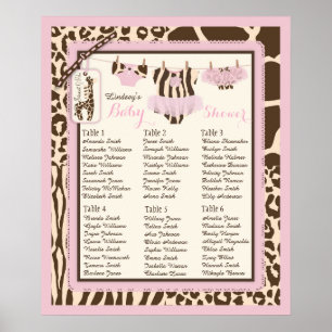 Tutu Diapers Giraffe Baby Shower Seating Chart