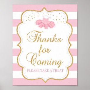 Tutu dress thanks for coming sign pink gold