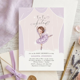 TuTu Excited Ballerina Ballet Baby Shower Invitation
