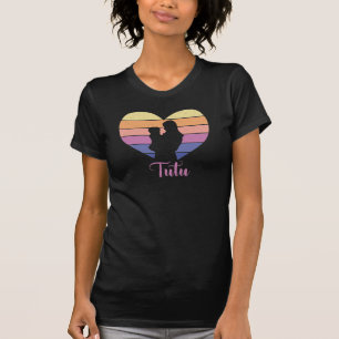 Tutu - Mother and Child Retro Heart Silhouette T-Shirt