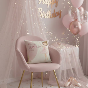 Tutu Pink Ballerina Ballet Dancer Girl Birthday Cushion