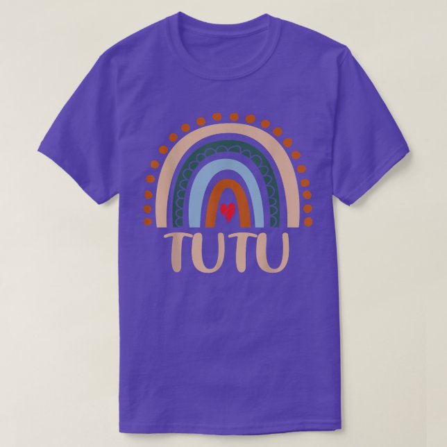 Tutu Rainbow Grandma Cute Mothers Day Funny Tutu  T-Shirt (Design Front)
