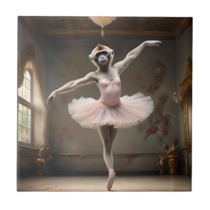 "Tutu-rrific! The Gibbon's Graceful Pirouette" Tile