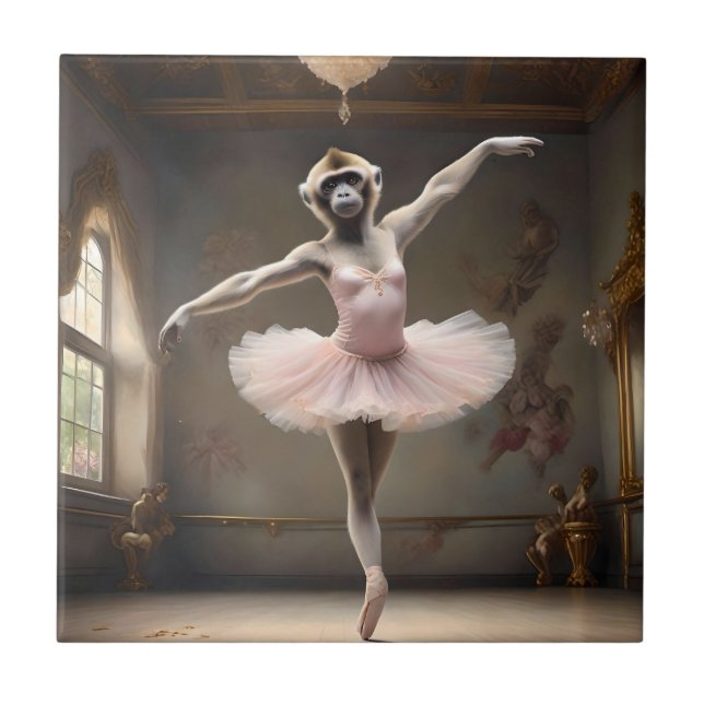 "Tutu-rrific! The Gibbon's Graceful Pirouette" Tile (Front)
