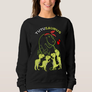 Tutusaurus Tutu 4 Kids Dinosaur Mothers Day Sweatshirt