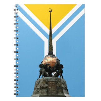 TUVA - Center of Asia Monument and Flag notebook