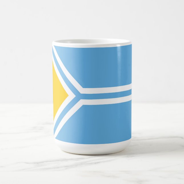 Tuva ethnic flag tuvinians siberia coffee mug (Center)