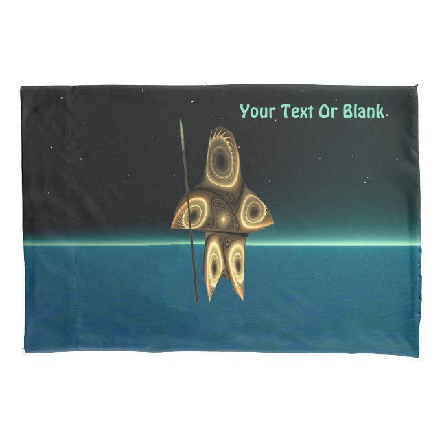 Tuvaaq - Fractal Inuit Hunter Pillowcase (Front)