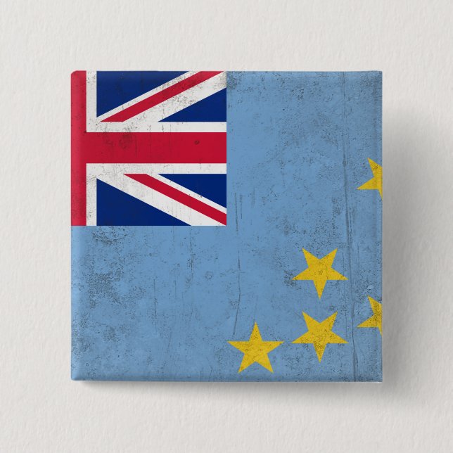 Tuvalu 15 Cm Square Badge (Front)